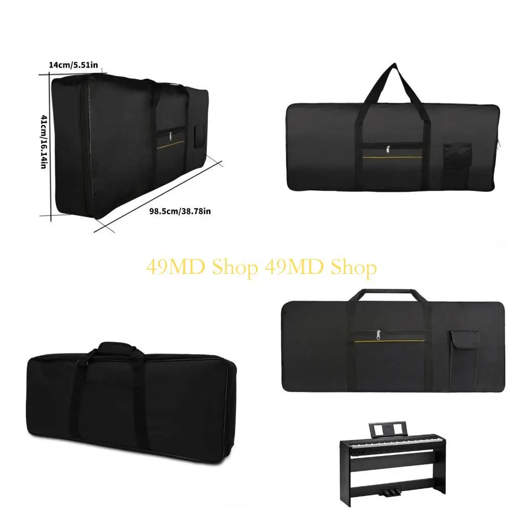 49MD Lightweight Waterproof Electronic Keyboard Bag Storage Bag for 61 Keys Musicians