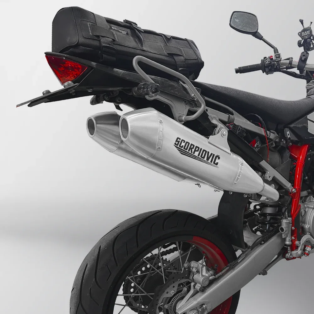 Kit de actualización Motocicleta Escape Sistema, tubo de conexión original Posição, dos extremos traseros, Silenciador Para SWM RS550R 300 650R, Alta Qua