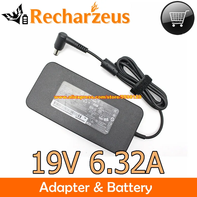 

120W Slim Chicony Charger для MS-1656-ID2 EG-LP4-BK C90S UX501 L850 19V 6.32A A15-120P 1A адаптер питания FX504GE-BS73 AB