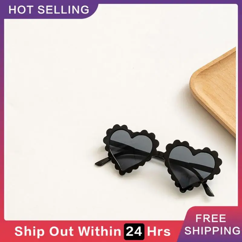 Kids Cartoon Heart Sun Glasses 2023 New Flower Sunglasses Girls Boy Children Outdoor Sports Round UV400 Shades Sun Glasses