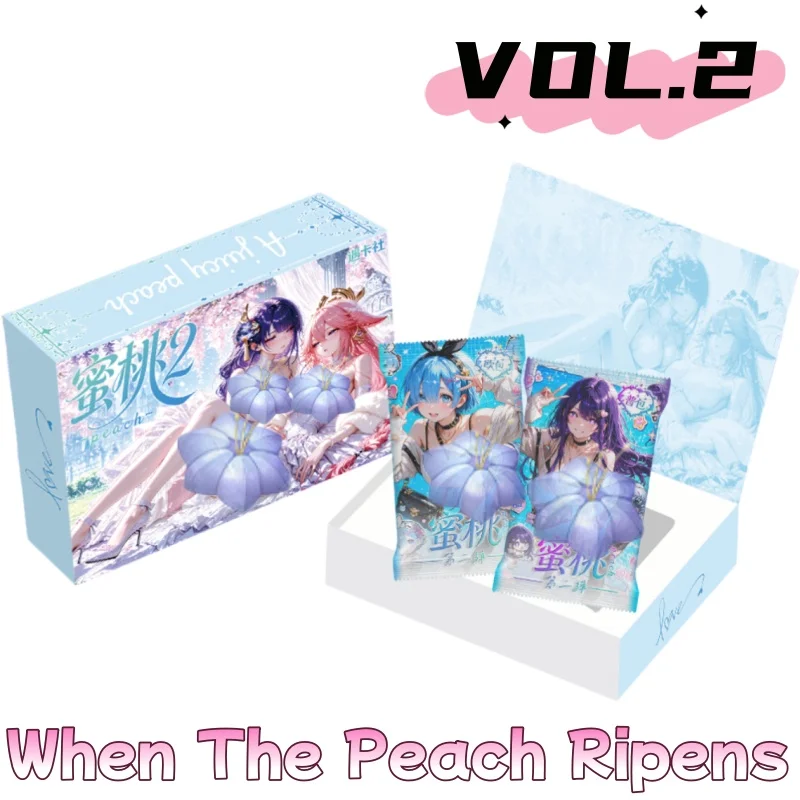 When The Peach Ripens VOL.2 Goddess Card Yumeng Collection Anime Games Girl Party Swimsuit Bikini Feast Booster Box Hobbies Gift
