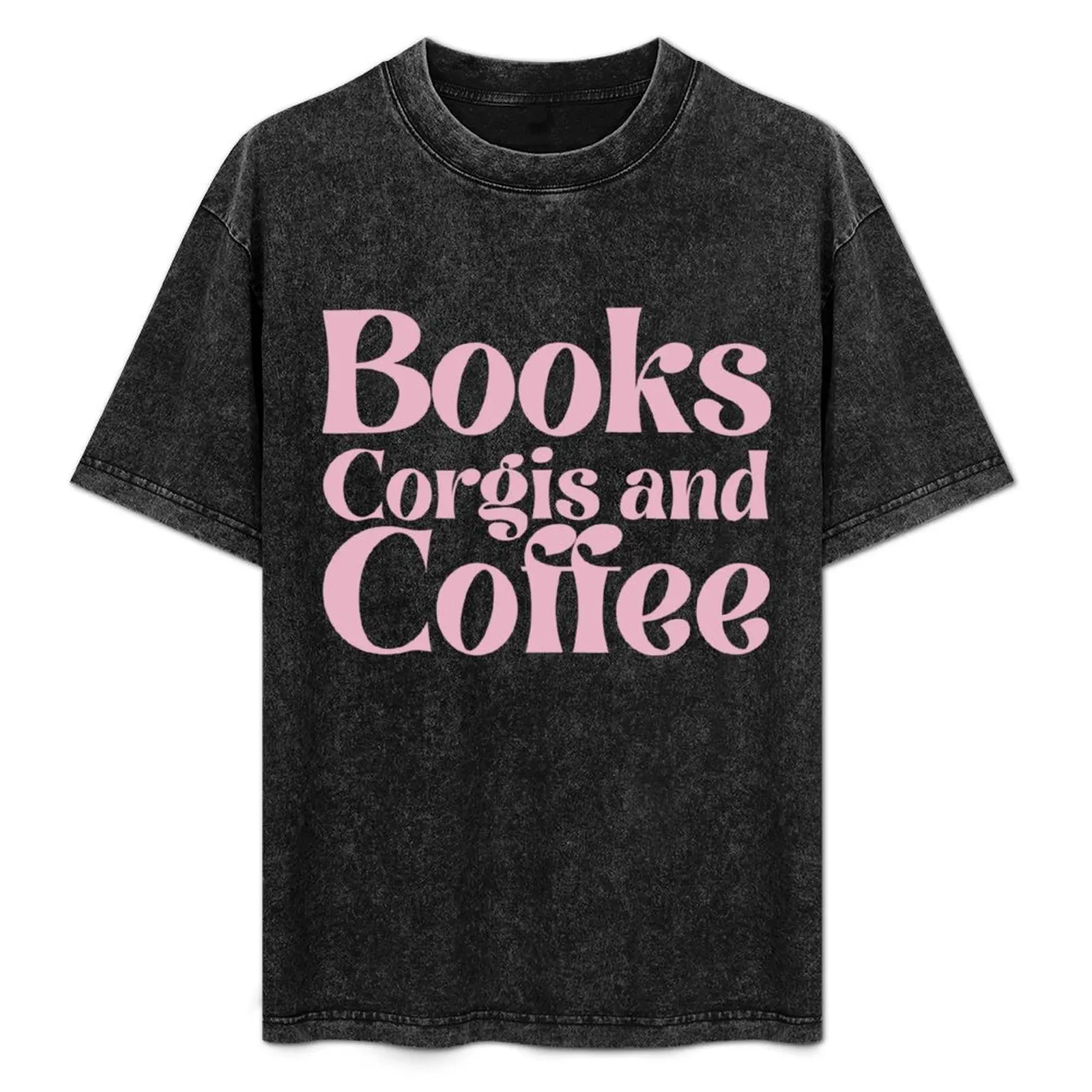 

Books Corgis and Coffee T-Shirt Abstract Pattern Print Top