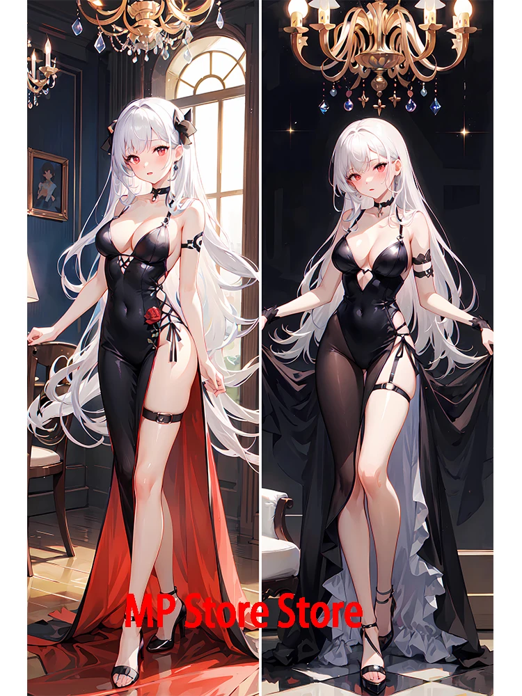 Dakimakura anime Silver Hair bewitching thighs Breasts Double-sided anime life-size hugging pillowcase Adult pillows cover