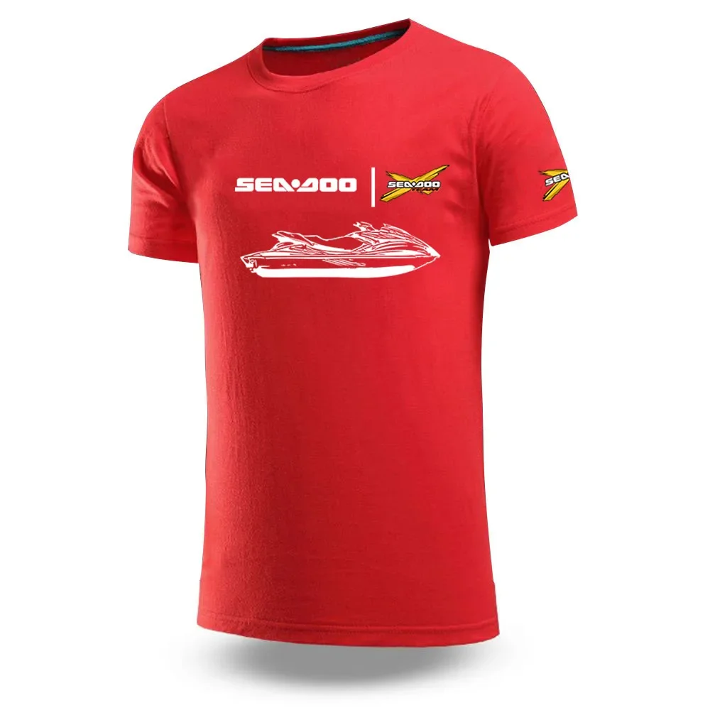 Sea Doo Seadoo Moto 2024 Summer Fashion Printing Men T-shirt Outdoor Sports Leisure Ordinary Short Sleeve Comfortable Tops