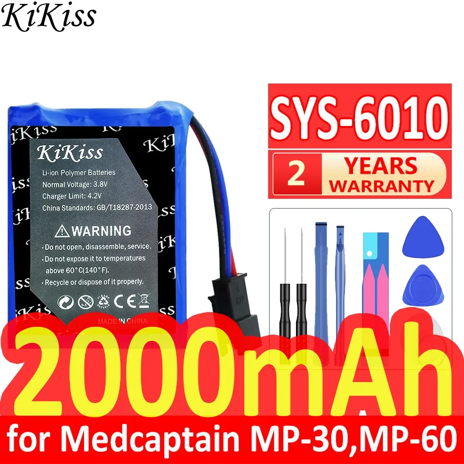

Sys-6010 Safe High Capacity For Medcaptain MP-30,MP-60,SYS-6010, MP-30A Medical Equipment Battery 2000mAh
