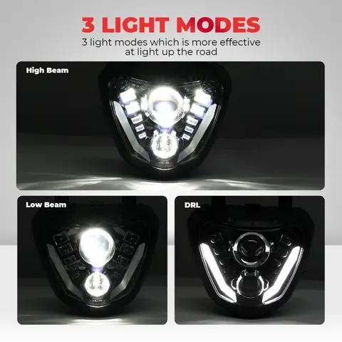 MT 07 Strålkastare E-mark LED-ljusprojektorstrålkastare DRL-enhet Vattentäta lampor för Yamaha MT07 MT-07 FZ07 2014 2015 2016 17 6 best sales Yamaha FZ strålkastarenhet - №5