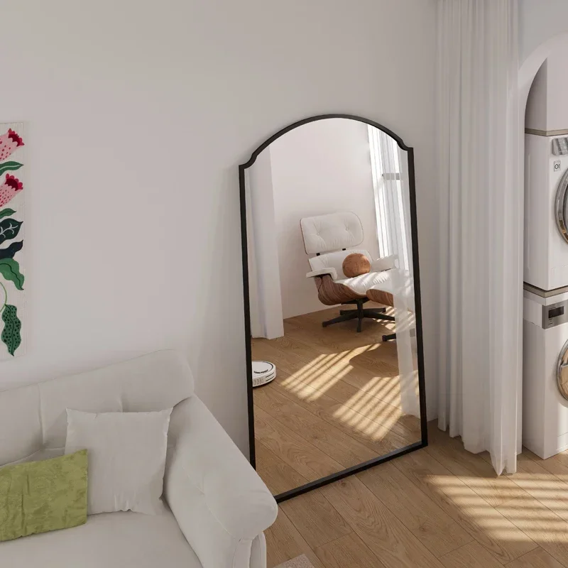 Simple home retro floor cloakroom living room clothing wedding dress shop full body try-on large mirror