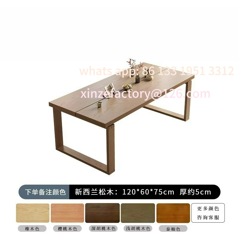 Customizable Nordic Mobien All Solid Wood Dining Table Household Living Room Rectangle Log Dining Table Creative Solid Wood Dini