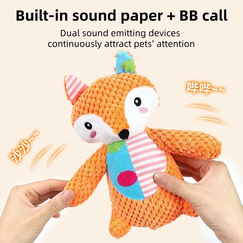 Squeaky Dog Plush Toy Soft Bite Resistant Interactive Chew T