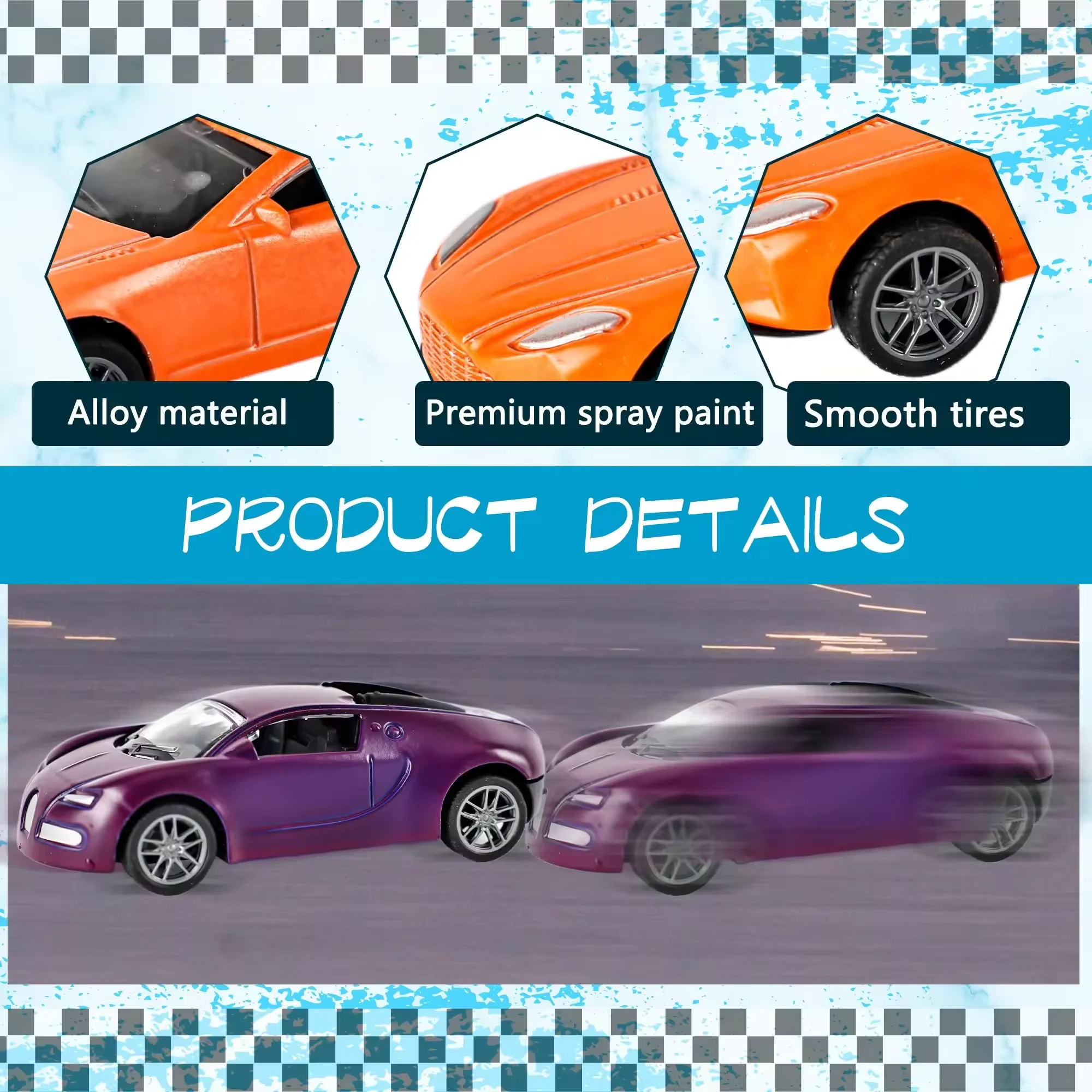 Alloy Off Road Model Mini Set Toy Racing Car 1:64 Color Changing Temperature Sensing Inertial Cars Model For Bath Pool Water Toy