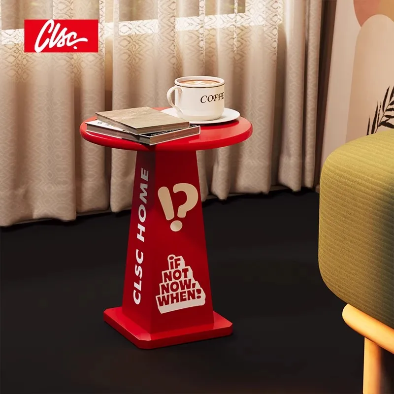 

Industrial Style Coffee Table Personalized Design Cafe Living Room Sofa Small Round Table Bucket Bedroom Small House Side Table