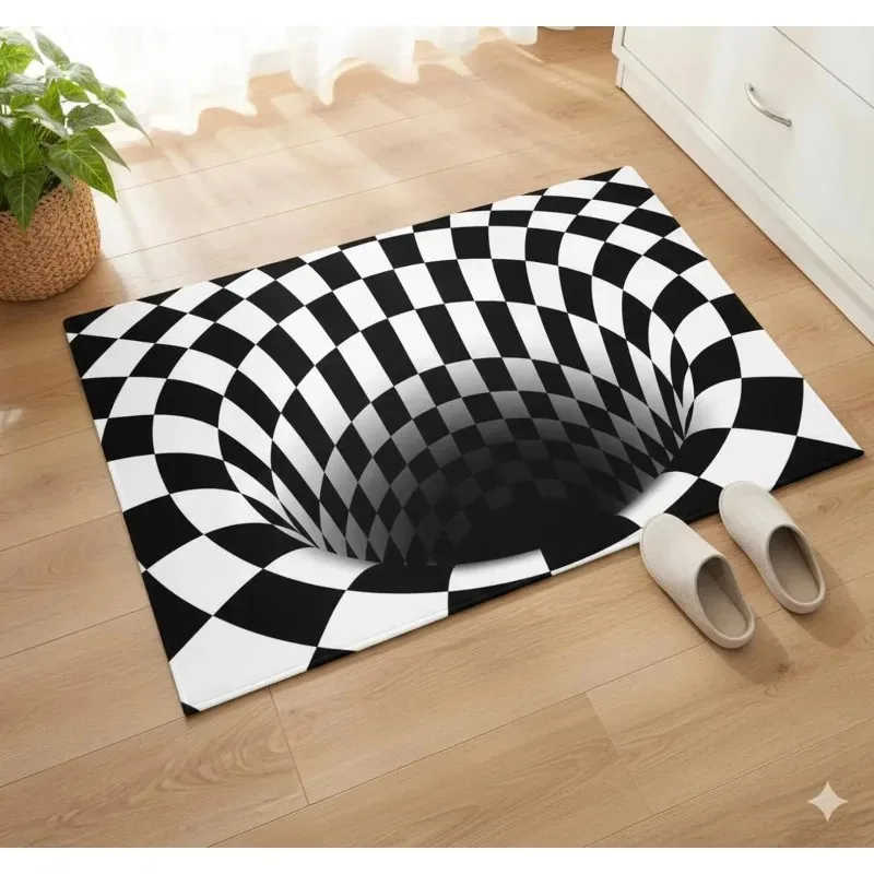 ثلاثية الأبعاد ثقب الوهم البساط واقعية كهف بساط الأرضية فريد الوهم البصري البساط لغرفة المعيشة متعة الجدة ديكور المنزل شعبية البساط ins