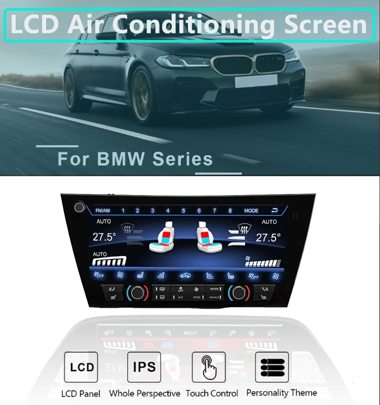 LCD AC Panel Climate Control Screen For BMW X5 F15 X6 F16 2014-2019 Air Conditioning Temperature ControlKnobs