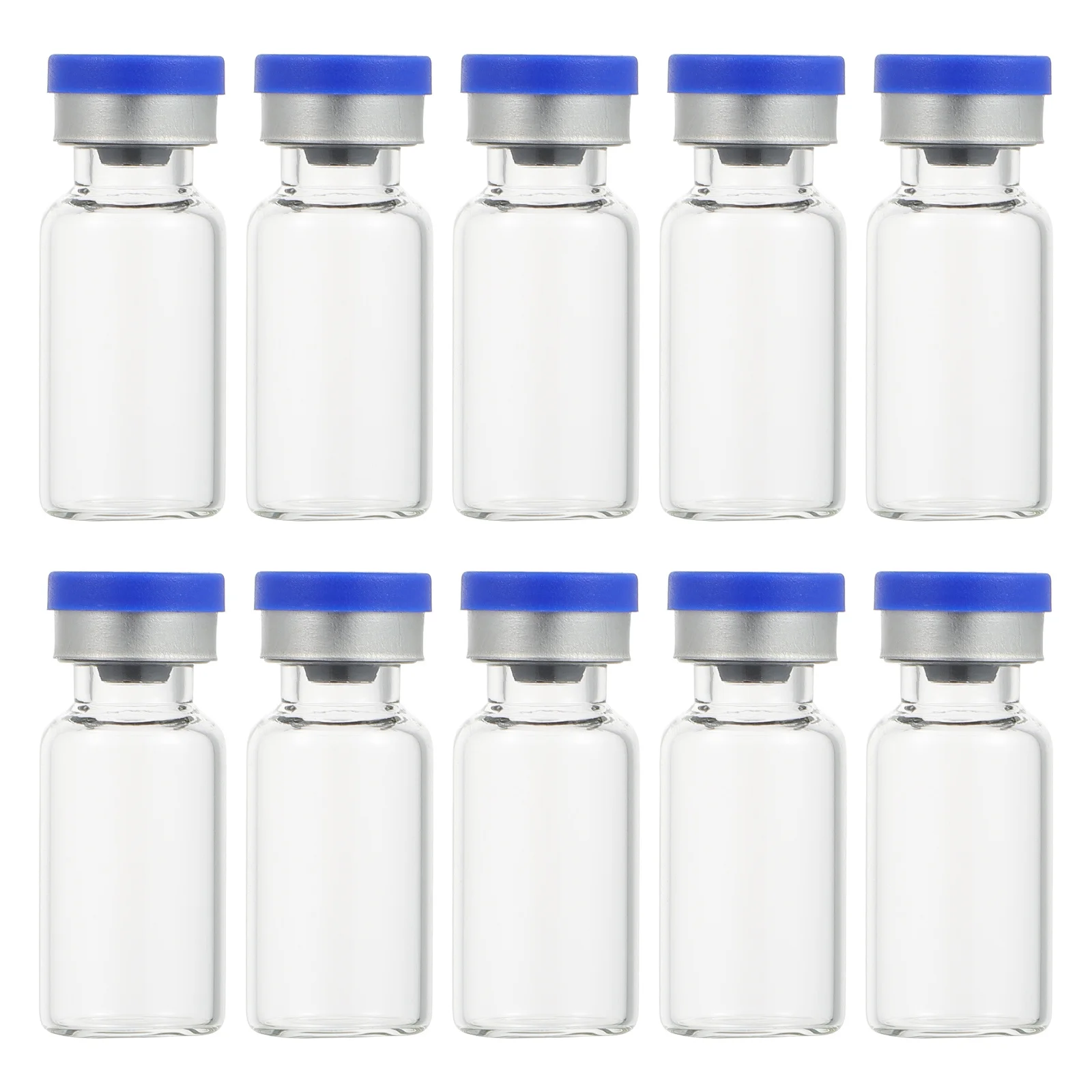 

50Pcs Glass Bottles Transparent 3ml Clear Vials Practical Sample Storage Refillable Vial with Lid Essential Oil Bottles