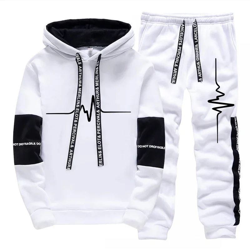 Autumn Winter Women Tracksuit Print Casual Sweatshirts Sportswear Outdoors Sports Jogging  Clothing Single Piece Hoodie Pants