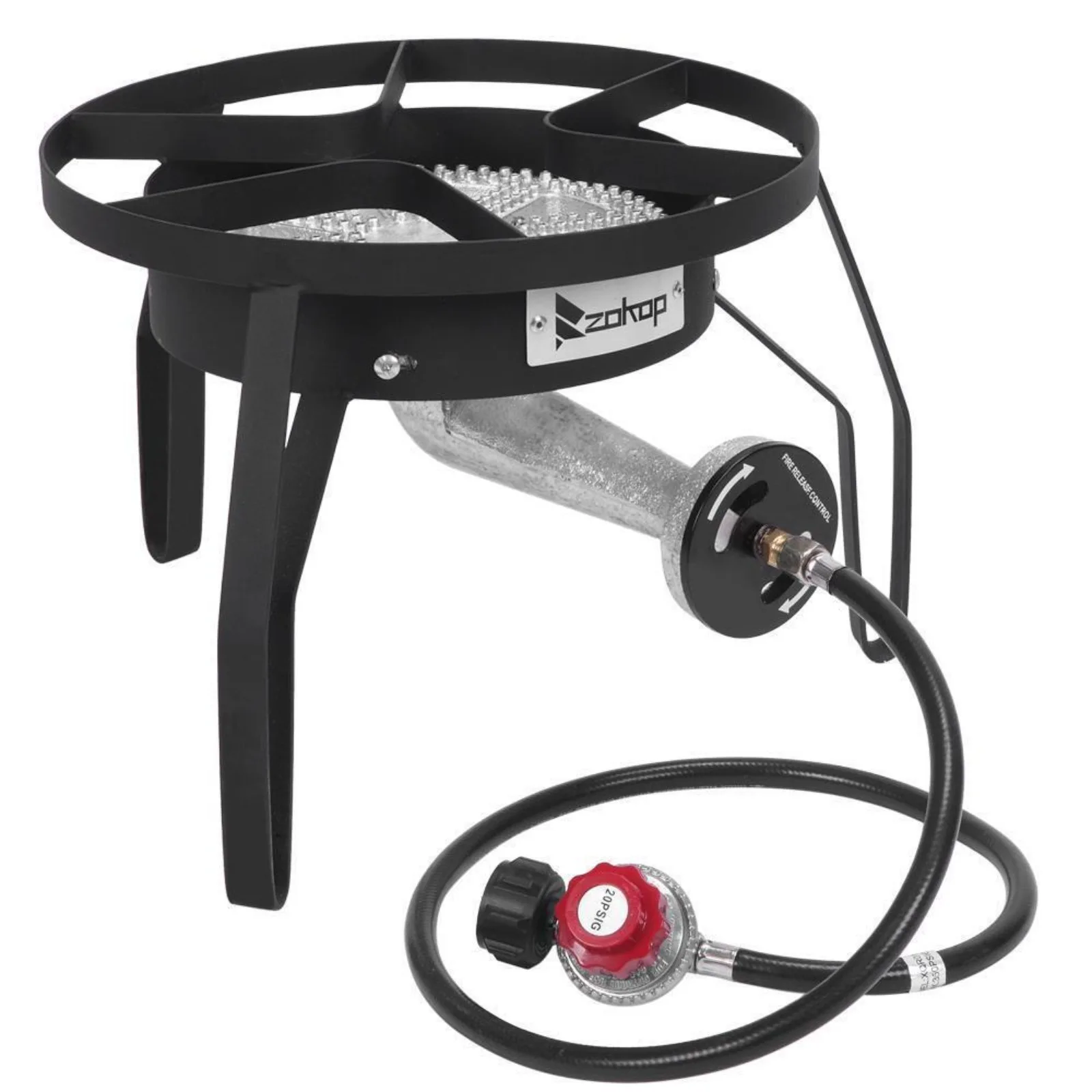 US 200000 BTU Outdoor Stove Propane Burner Gas Portable BBQ Grill Picnic Black Mini