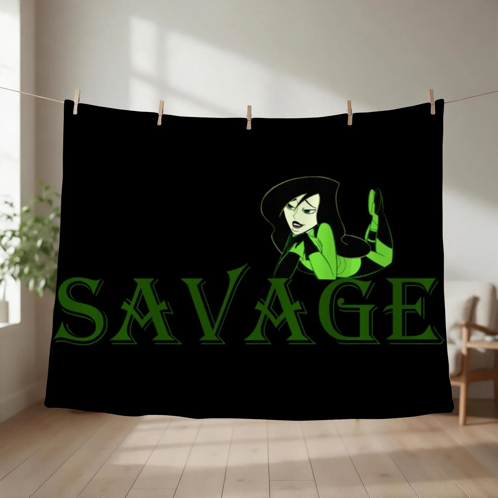 Savage Shego II Throw Blanket couch cozy soft plush fuzzy picnic outdoor blanket