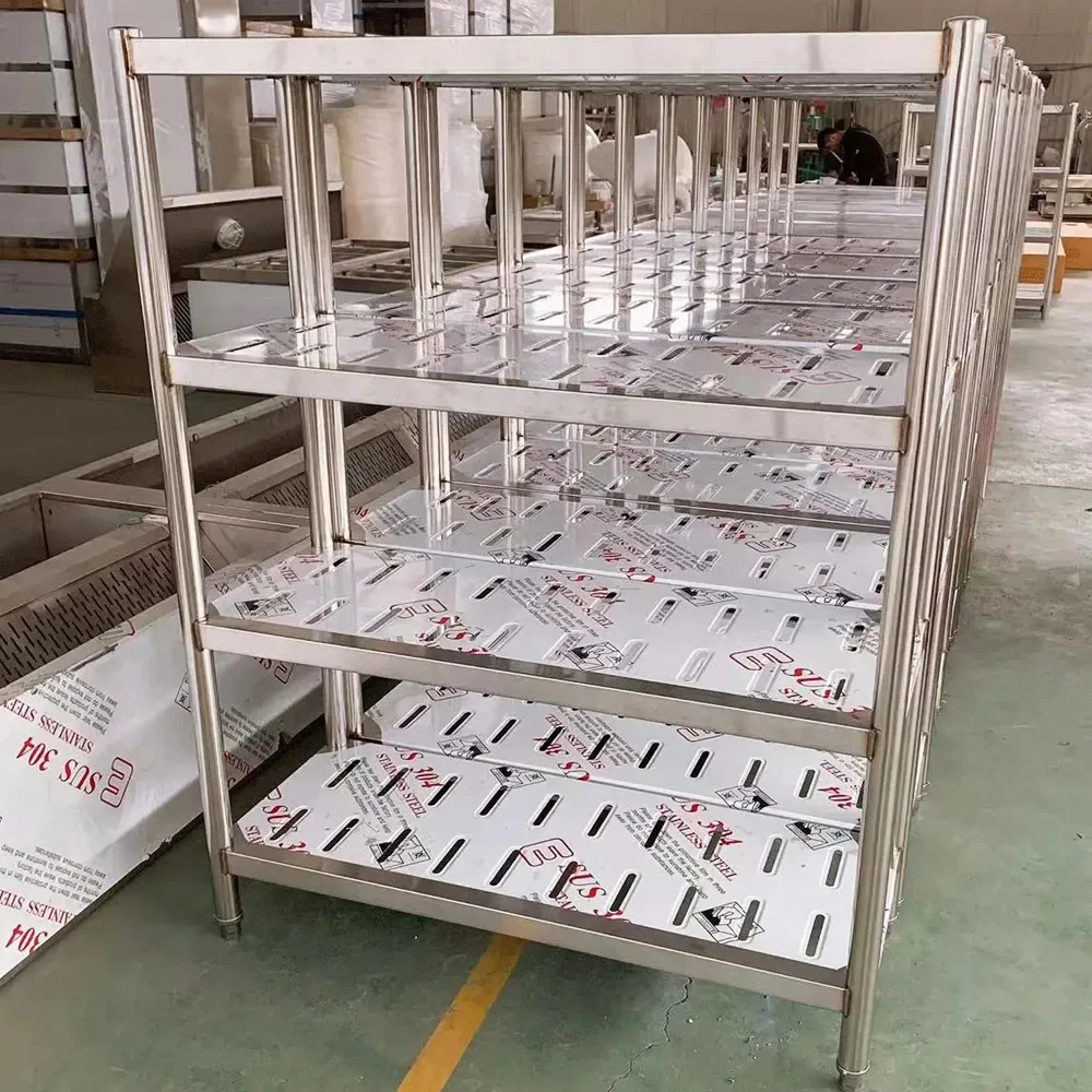 4 Layer Heavy Duty Stainless Steel Kitchen Storage Rack Good Price Metal Rack Hotel Restaurant Premium 4-Storey Storage Shelf