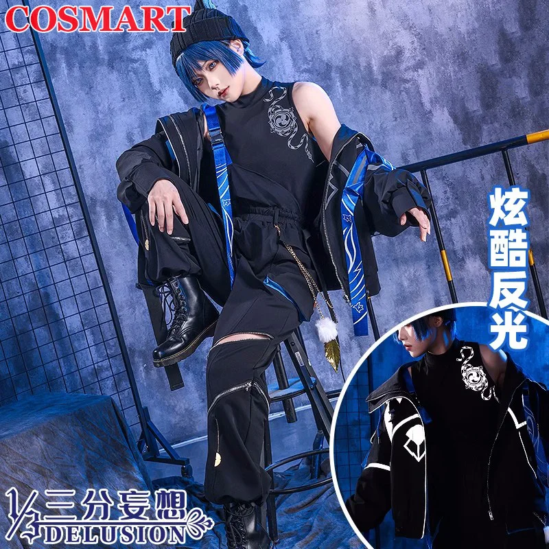 COSMART Genshin Impact Scaramouche Fashion Tooling Uniform Game Suit Cosplay Costume Halloween Party Outfit For Men New 2023