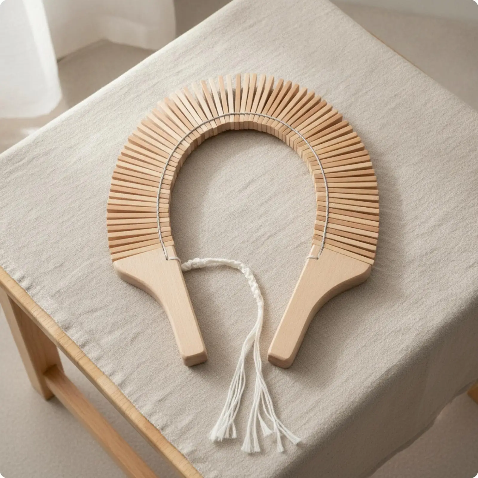 Kids Wooden Slat Snapper Rattl with Braided Cotton Cord Beech Wood Rhythm Tool for Dramatic Stage Sound