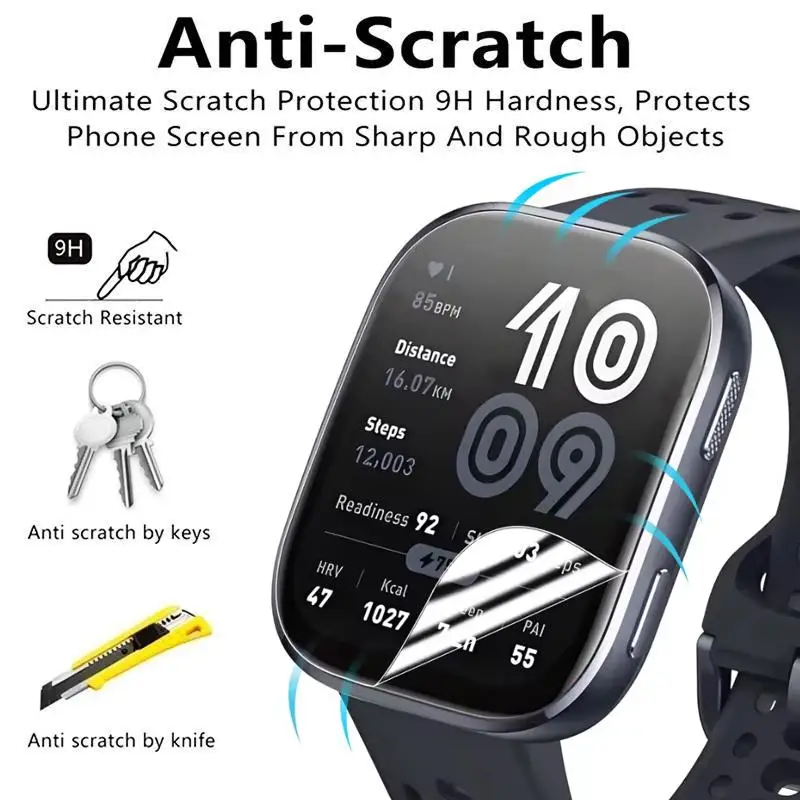 1-3 قطعة فيلم هيدروجيل لامع ل Amazfit Bip 6 المضادة للخدش طبقة رقيقة واقية غطاء بولي TPU واقي للشاشة ل Amazfit Bip 6 ملحق