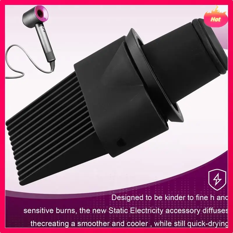 AD-For Dyson ملحق مشط ذو أسنان واسعة مناسب لمجفف الشعر دايسون الأسرع من الصوت، فوهة تركيب فضفاضة HD16
