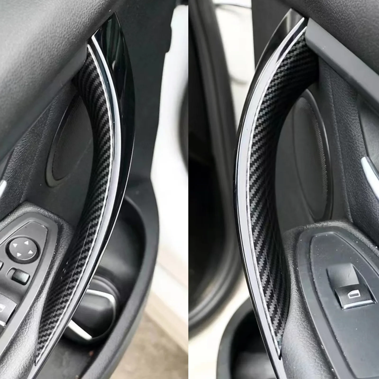 Car Interior Door Handles For BMW F30 F31 F32 F34 F36 F80 F82 3 4 Series 3GT  ABS Interior Door Handle Pull Protective Cover view 4