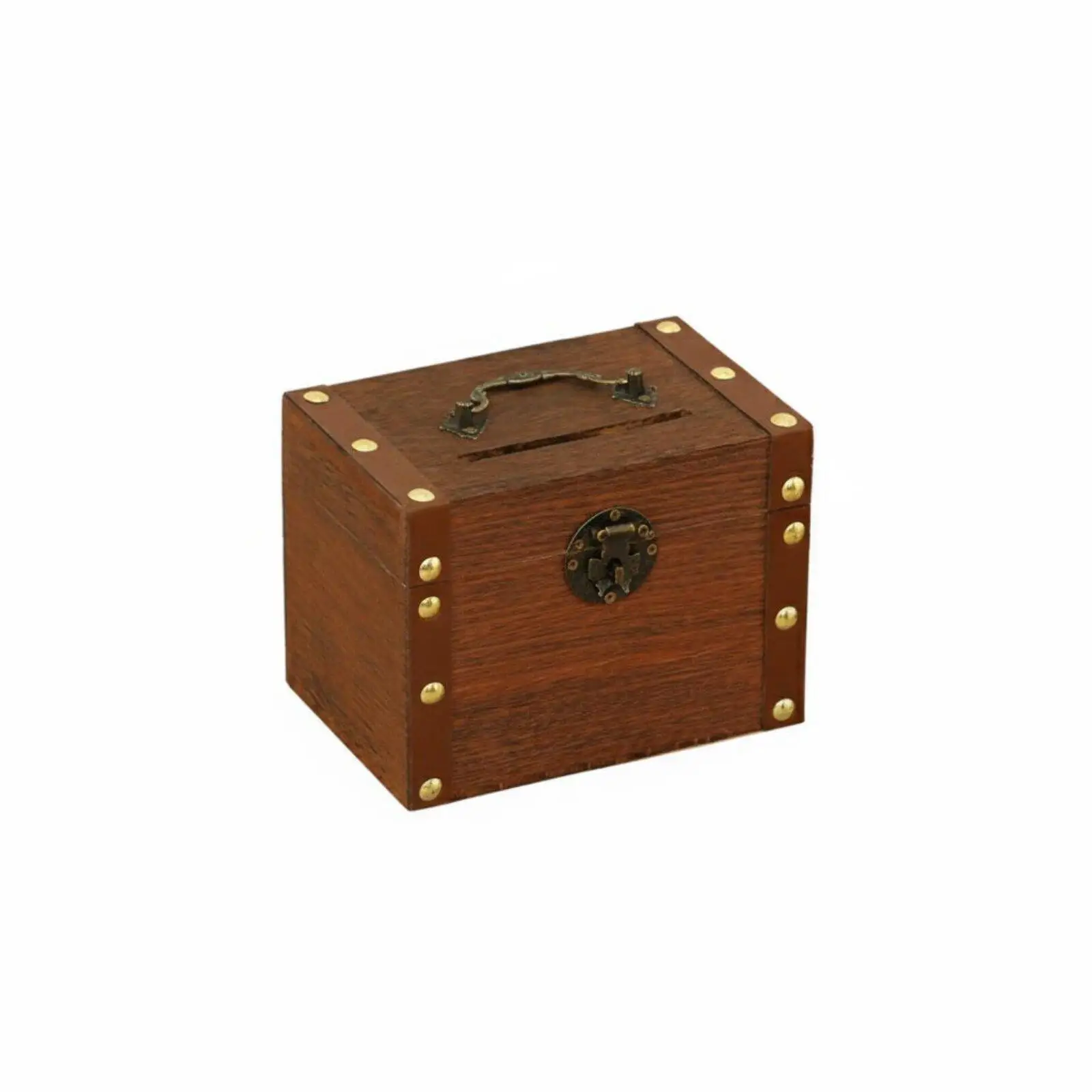 Wooden Moneybox with Lock for Secret Cash Storage Personalized Savings Box for Adults Kids