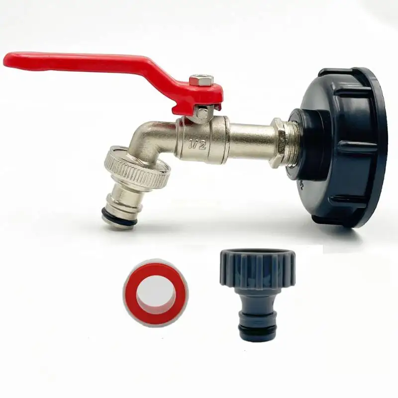 

IBC Water Tank Tap Adapter For S60*6 To 16mm Quick Connectors With Metal Hose Connector Replacement Garden Water Pipe Faucet