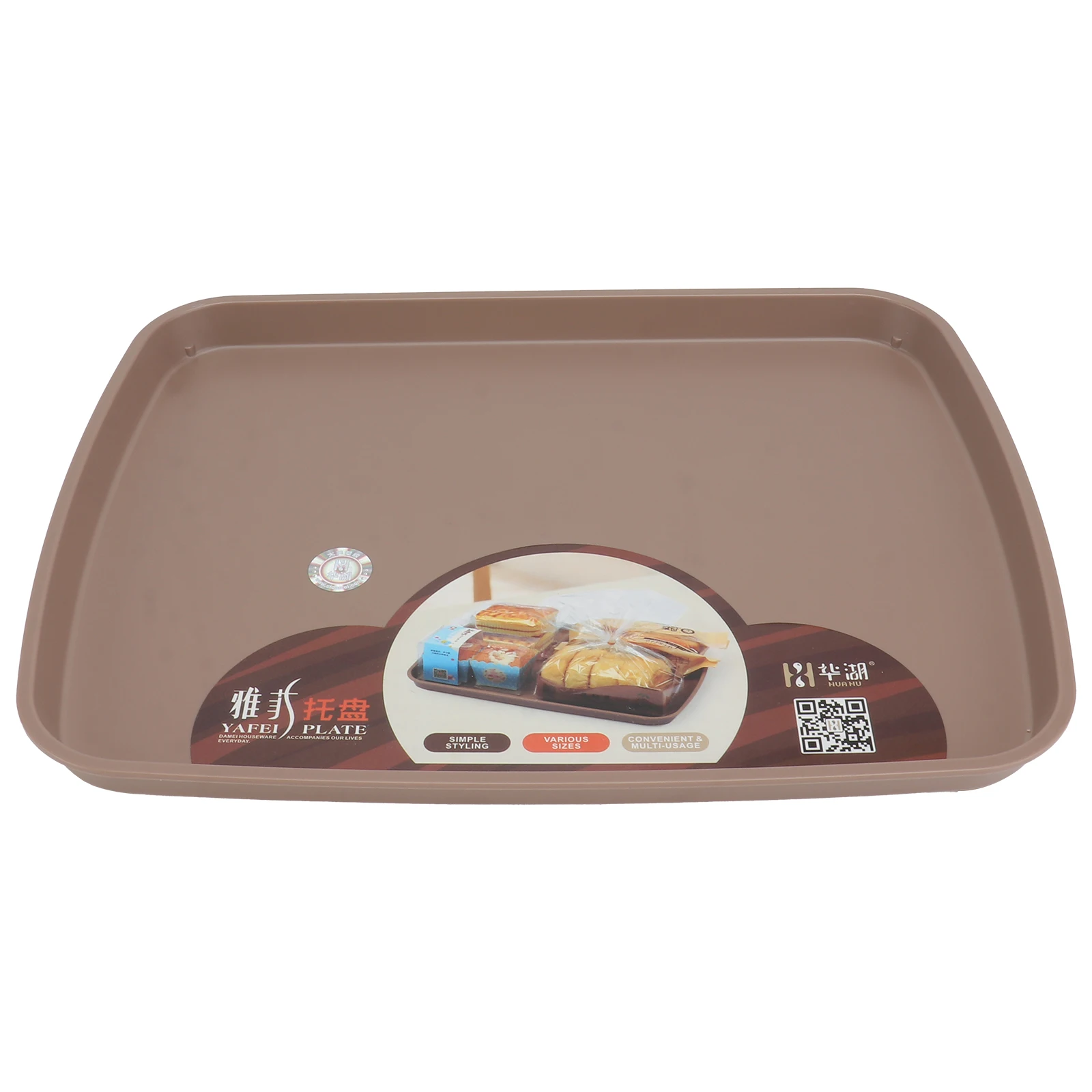 Platos rectangulares para fiesta, Material plástico de primera calidad, platos apilables gruesos para el hogar, cocina, desayuno, 1 Uds.