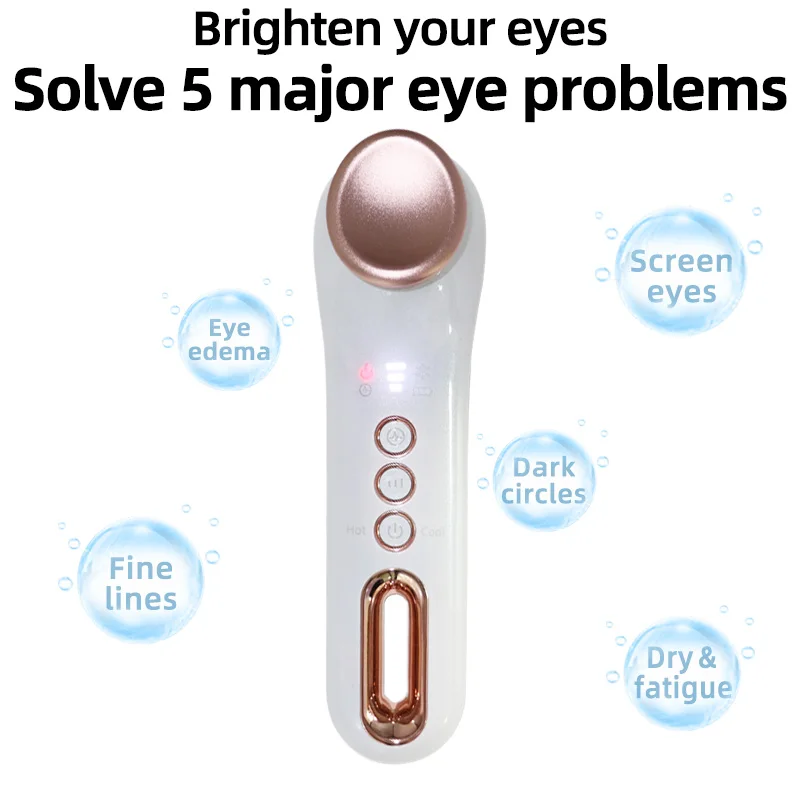 

Heated Hot and Cold Eye Massager Wand Vibrating Massage Electric Wand for Dark Circles and Eye Puffiness Relive Fatigue.