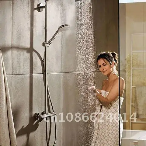 Shower Heads Round Rainfall Bath Ultra-Thin Shower Head Bathroom 6Inch Waterfall With Self-Cleaning Nozzles