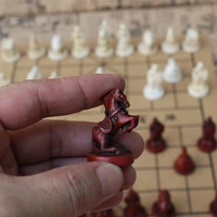 New Chess Board Games New Quality Traditional Chinese Chess Game Set Resin Chess Pieces Soft Chessboard Archaize Retro 4