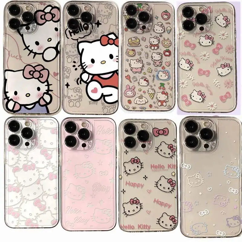 Lovely Hello Kitty Phone Case for Samsung Galaxy A55 A54 A34 A35 A15 A14 5G A23 A24 A25 S24 S23 Ultra Plus S20 FE A05 A05S Cover