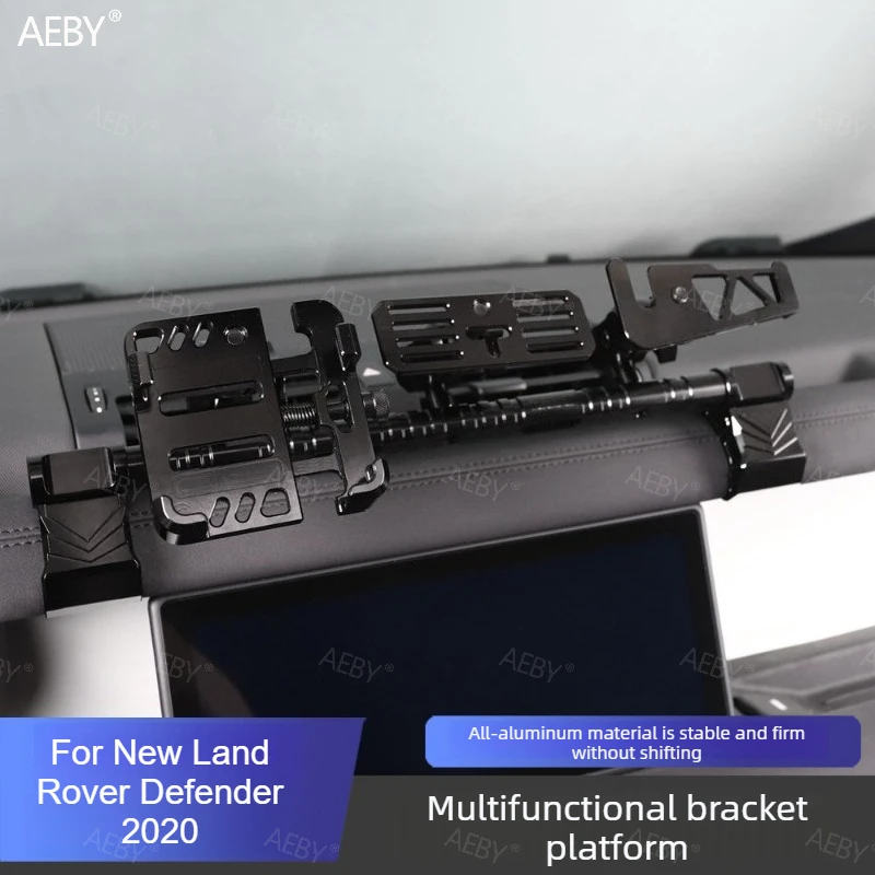 For New Land Rover Defender 2020 Multi functional dashboard phone installation walkie talkie bracket Aluminum alloy Accessories