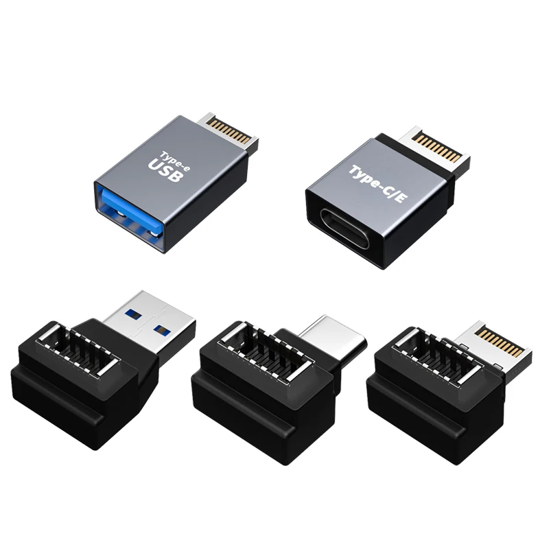 Motherboard Type E to Type C/USB Adapter 5/10Gbps Desktop Computer PC Connector Converter Support USB3.0 Plug Accessories