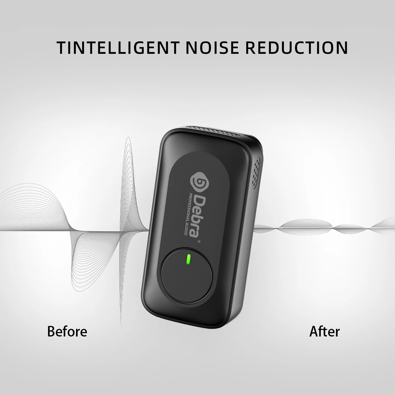 Debra DMIC-2 wireless microphone, high-fidelity audio reverb, can be used with dual receivers at the same time, for cell phones
