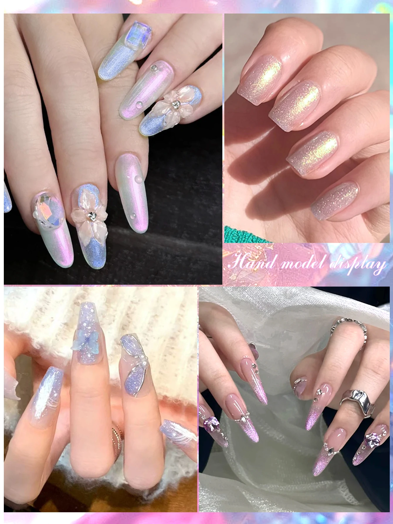 يجتمع عبر 7 مللي أورورا بريق هلام طلاء الأظافر لا حاجة للأشعة فوق البنفسجية قاعدة معطف فوقي مسمار الفن ورنيش مانيكير لوازم هيما/TPO مجانية