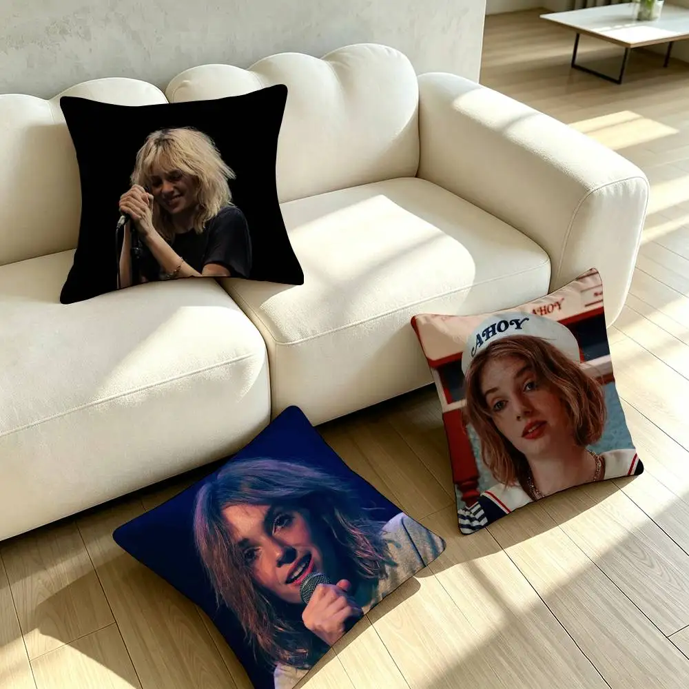 I-Indie Folk Artist Maya Hawke  Pillow Case Square Double-Sided Sofa Cushion Cover Bedroom Bedside Pillow
