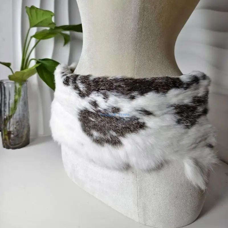 P8DB حزام مشد فاخر للحزب فروي أفخم فو الفراء حزام خصر حزام الخصر الساخن فتاة حزام نادي الخصر الإكسسوار #3