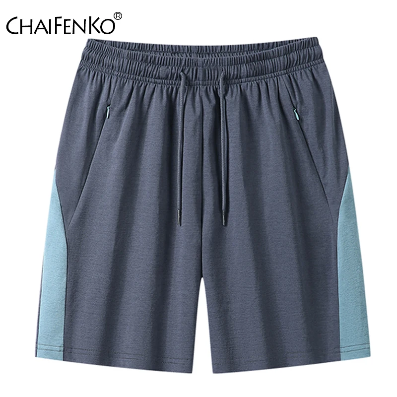 New Man Ice Silk Pants Summer Simplicity Elastic Thin Light Casual Pants Outdoors Solid Leisure Motion Ventilation Shorts Man