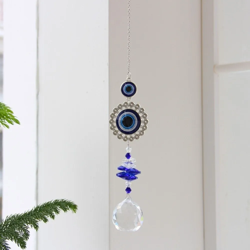 Rhinestone Devil Eye Suncatcher Butterfly Rainbow Maker Sun Catcher Pendant Ornaments Crystal Balls Sunlight Catcher