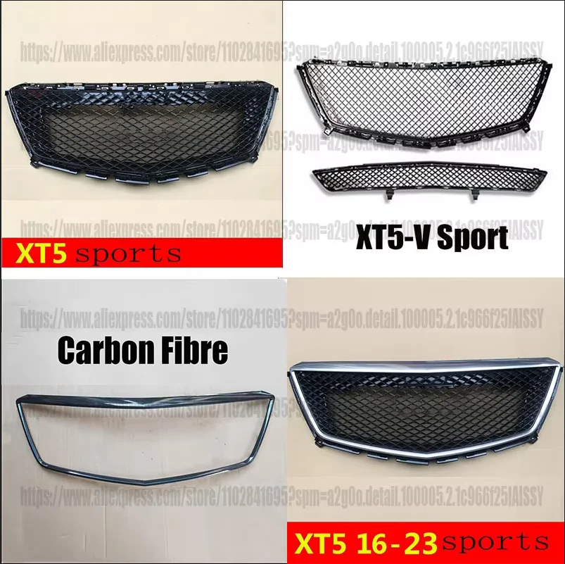 For  Cadillac XT5 2016 2017 2018 2019 2020 2021 2022 2023 Front Bumper Mesh star Grill Grille trim car acesssories