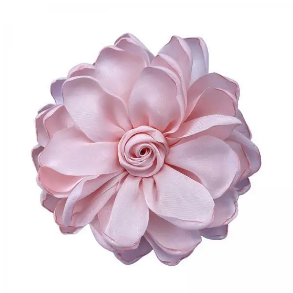 10cm Satin Cloth Flower Brooch Elegant Lapel Pin Floral Dress Suit Decoration Jewelry Pin for Ceremony