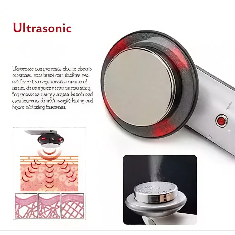 

Rechargeable EMS Facial Massager Ultrasonic Body Slimming Device Infrared Light Skin Care 3 in 1