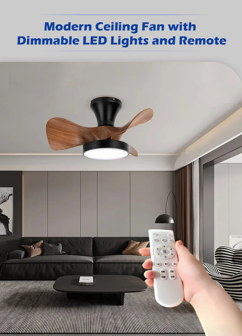 ceiling fan ventole termosifoni casa AC DC ceiling light 3 color adjustable with remote control 6 speed for living room bedroom