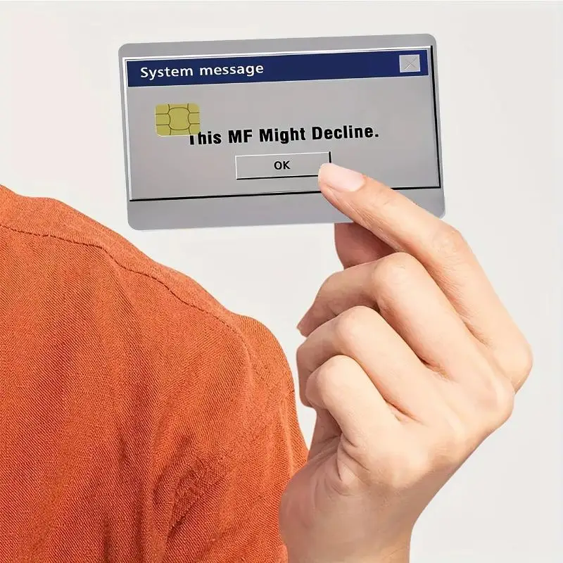 System Error Message Custom Credit Card Cover Funny Vinyl Skin Stickers Waterproof Vinyl Decals