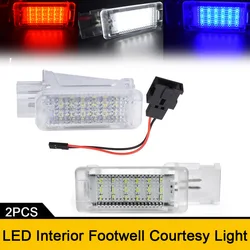 2x LED car footwell light for Volkswagen Golf Plus Caddy CC EOS Jetta Syncro Passat Santana Polo Scirocco Tiguan Touareg Sharan