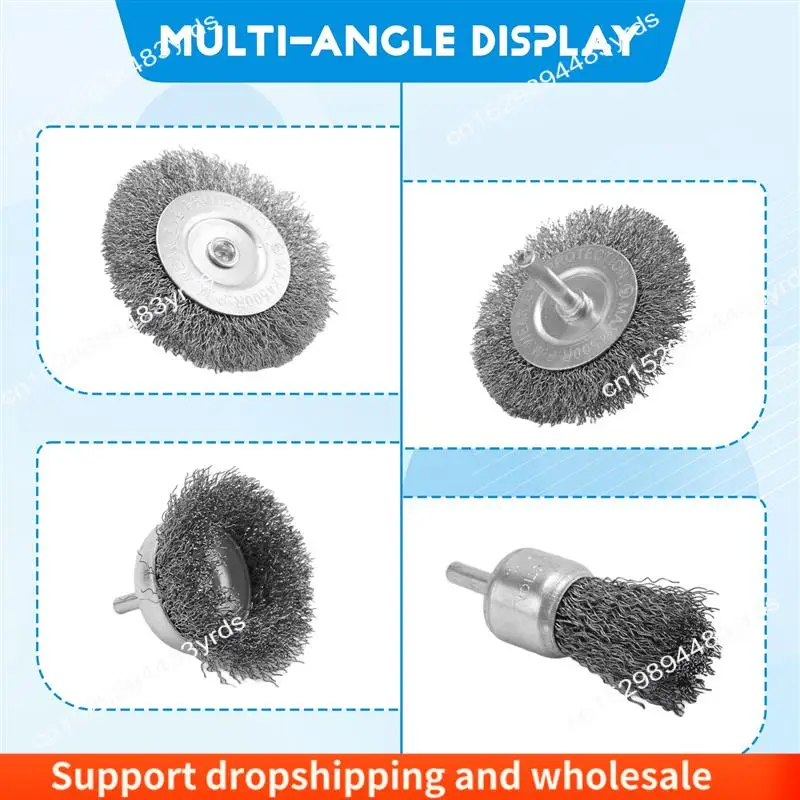 

AA86 Wire Brush For Drill, Wire Wheel Brush Cup Set, Stripping And Drill Attachment