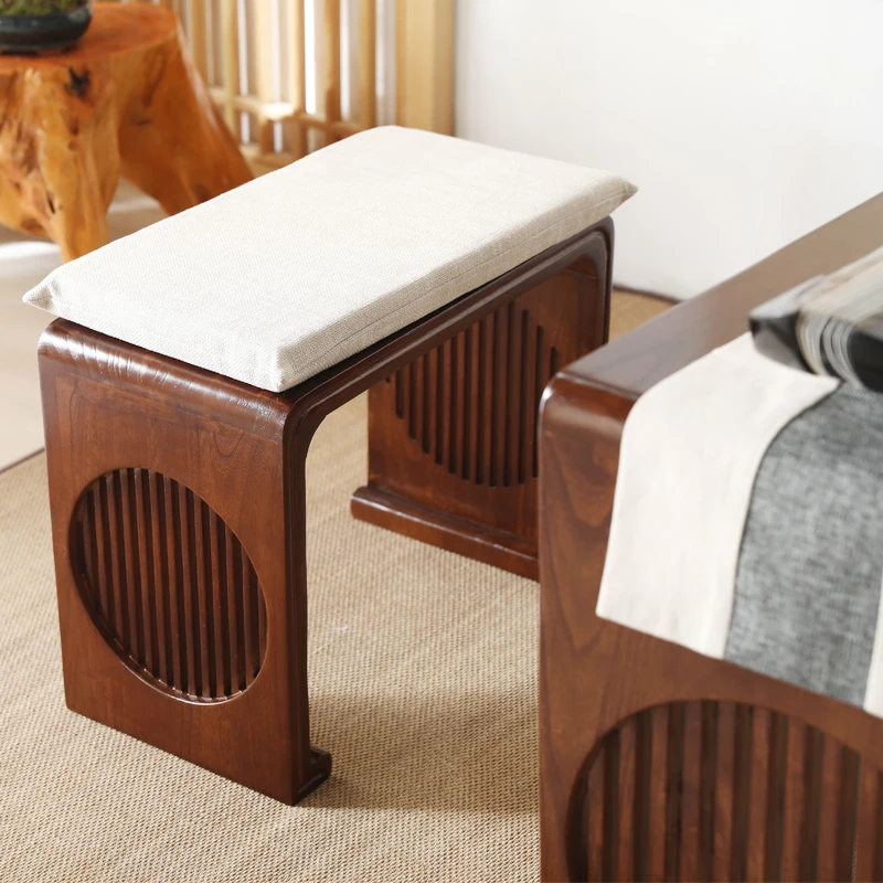 Solid wood guqin table and stool resonance piano new Chinese zen calligraphy Sinology table scripture calligraphy